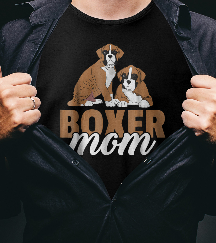 Boxer Dog Lovers Cute Boxer Mom T-Shirt