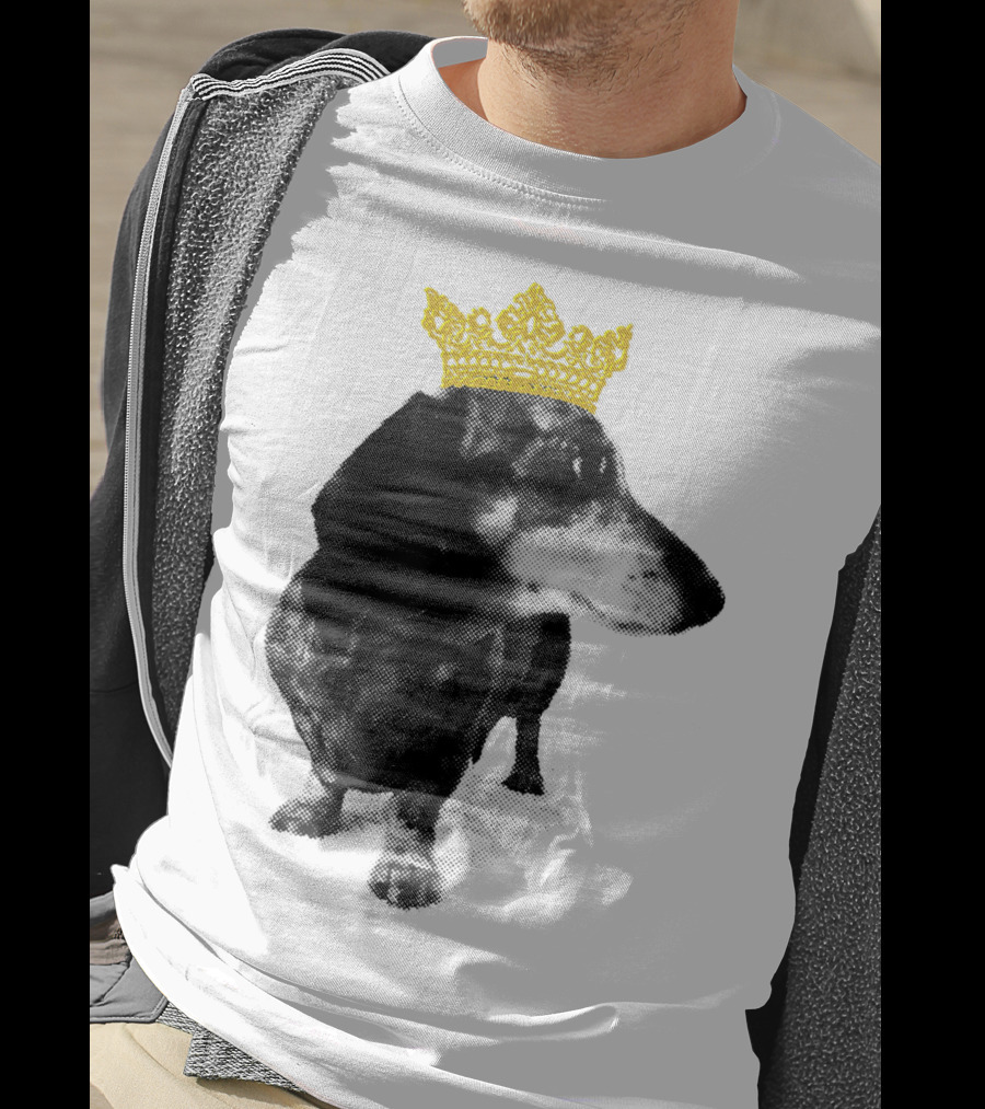 Cute Dachshund Princess With Golden Crown T-Shirt