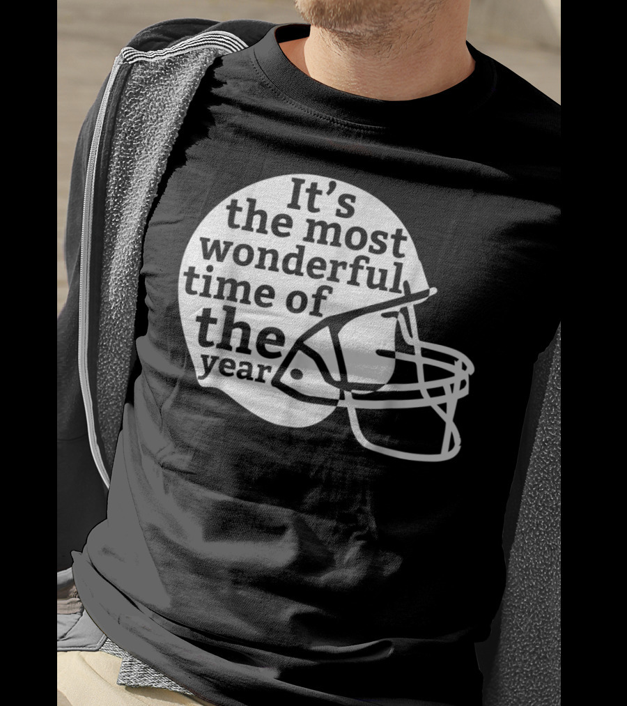 It's The Most Wonderful Time Of The Year Football Helmet T-Shirt