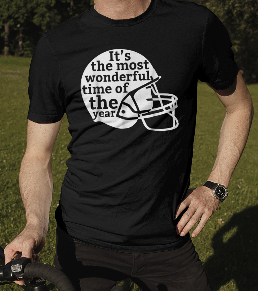 It's The Most Wonderful Time Of The Year Football Helmet T-Shirt