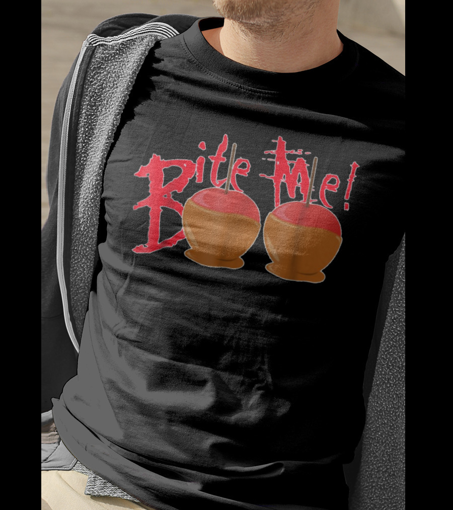 Bite Me Candy Apples Halloween Humor T-Shirt