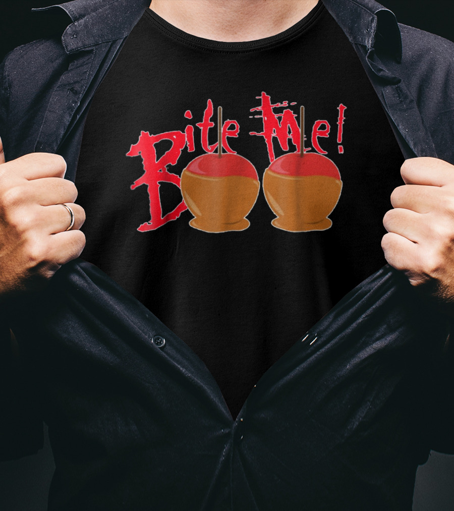 Bite Me Candy Apples Halloween Humor T-Shirt