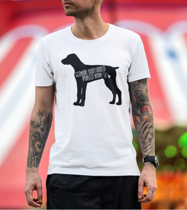 Premium T-Shirt: German Shorthaired Pointer Mom ♥ T-Shirt German Shorthaired Pointer Mom ♥ T-Shirt