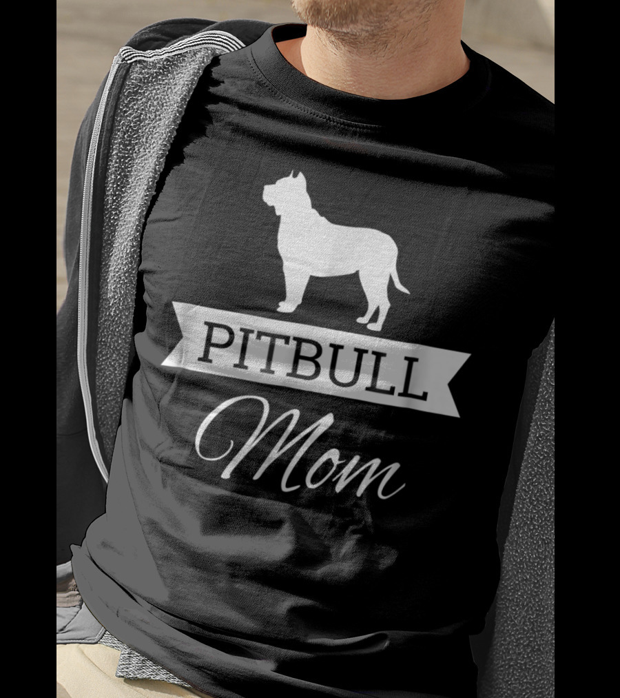 Pitbull Mom Dog T-Shirt