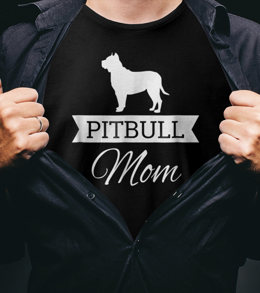 Pitbull Mom Dog T-Shirt