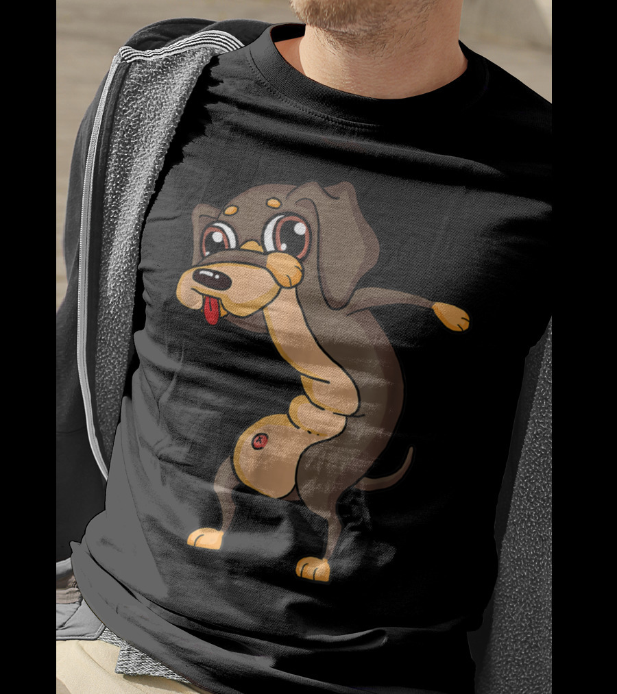 Dabbing Dachshund Doxie Dog Funny31 T-Shirt