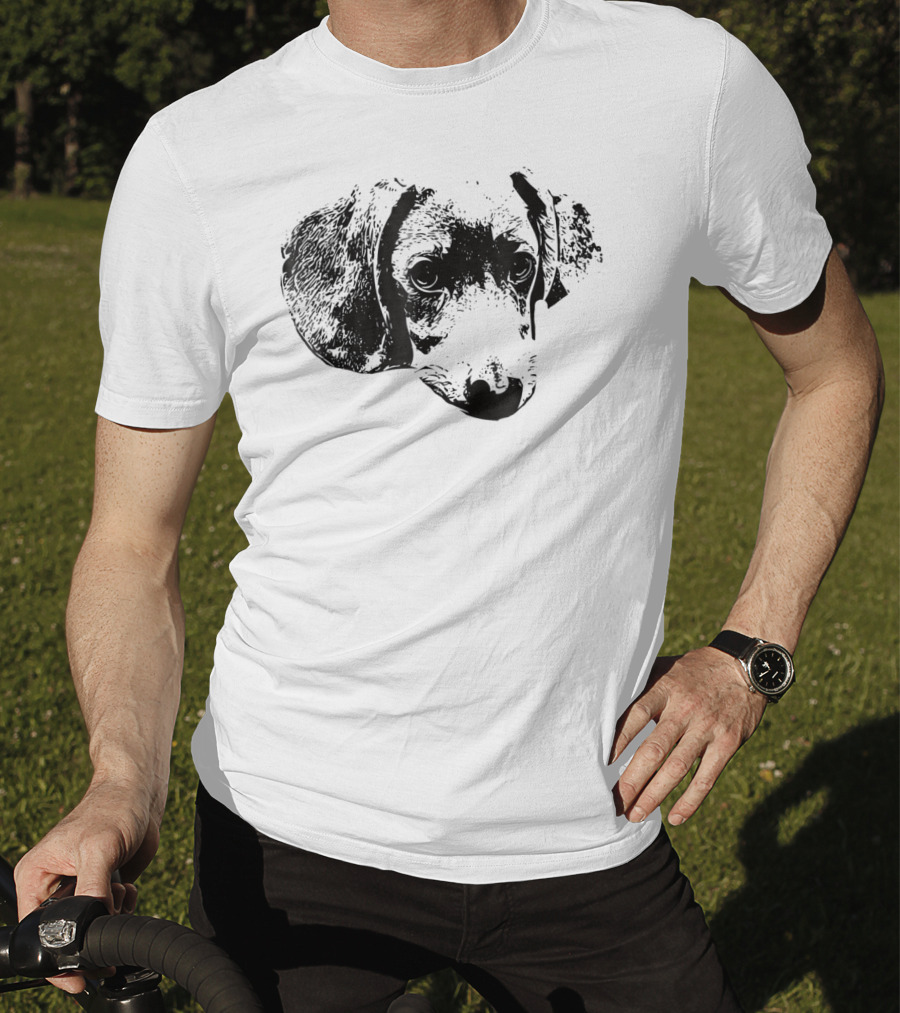 Dachshund Face Dog Mom Dad T-Shirt