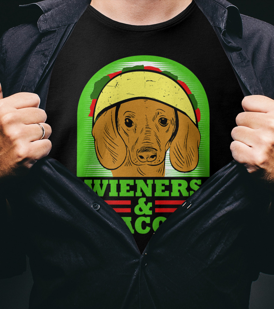 Wieners And Tacos Dachshund Wiener Dog Taco Lover Doxie T-Shirt