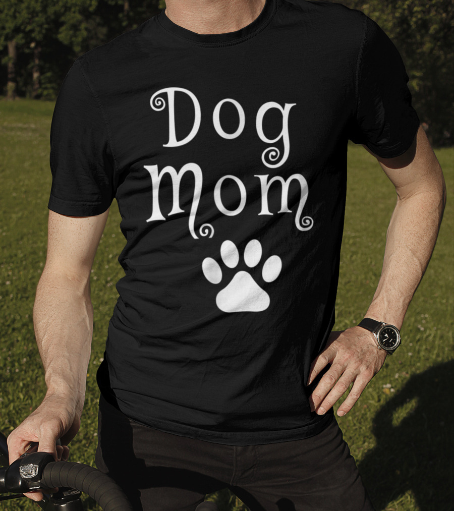 Dog Mom With Dog Paw T-Shirt