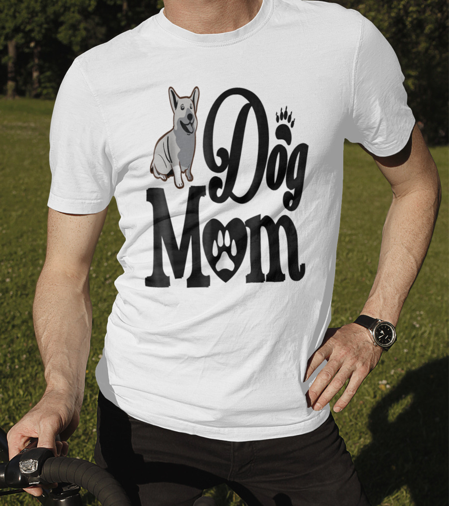 Dog Mom Paw Print German Shepherd T-Shirt