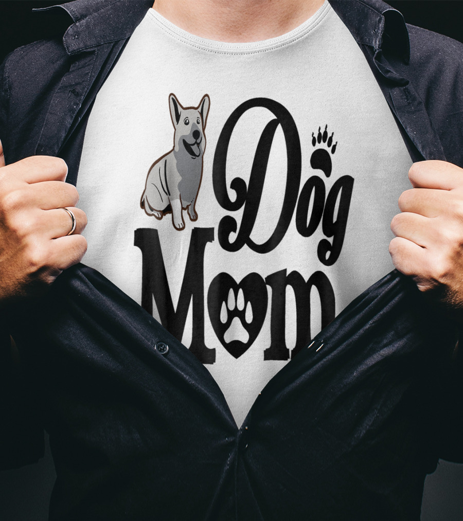 Dog Mom Paw Print German Shepherd T-Shirt