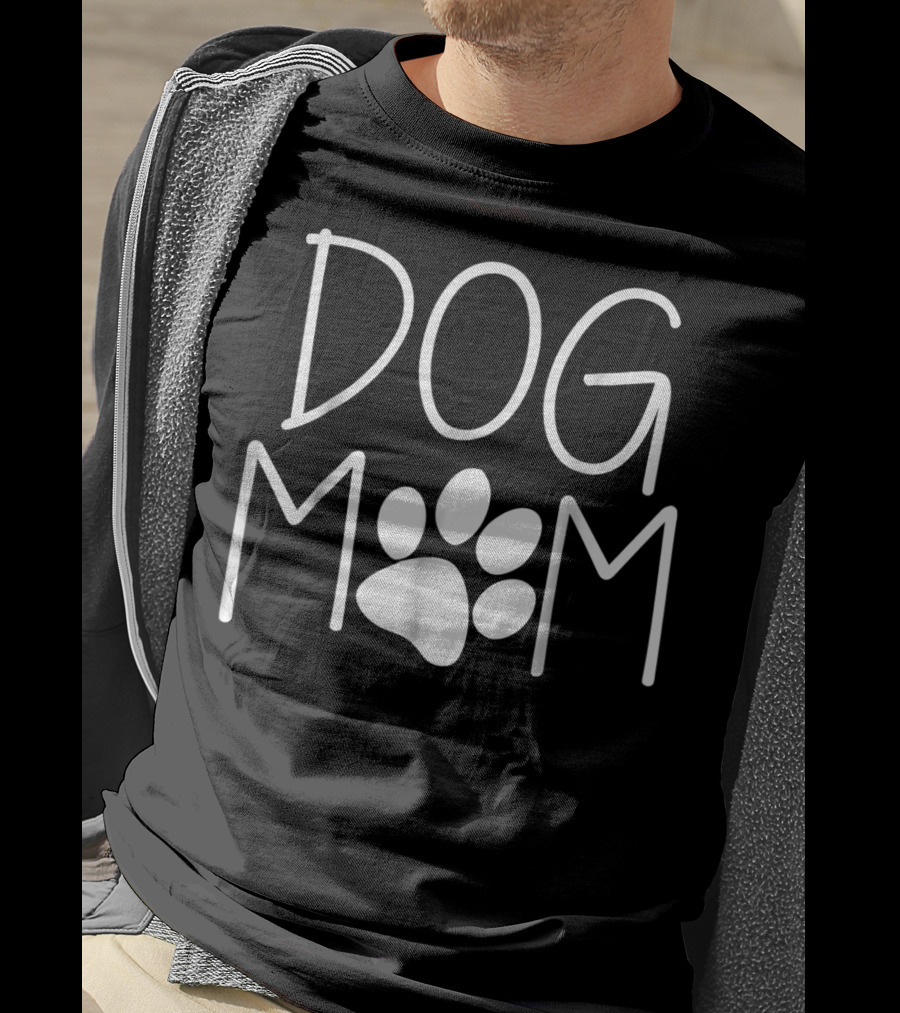 DOG MOM Paw Prints T-Shirt