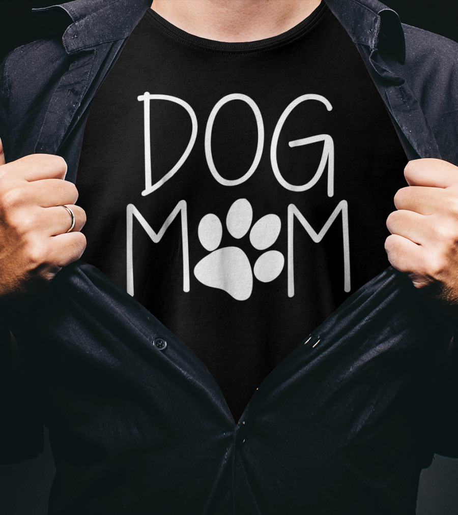 DOG MOM Paw Prints T-Shirt