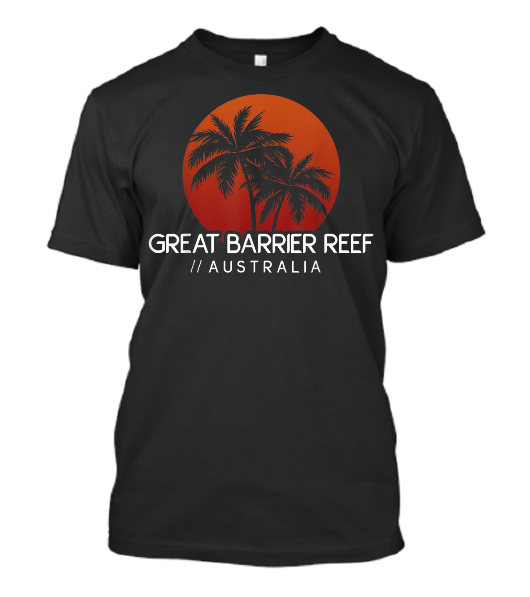 Great Barrier Reef Australia Sunset Palms T-Shirt