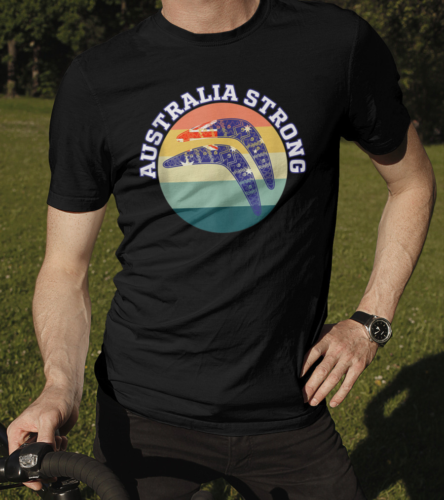 Australia Strong Boomerang Rainbow Circle T-Shirt
