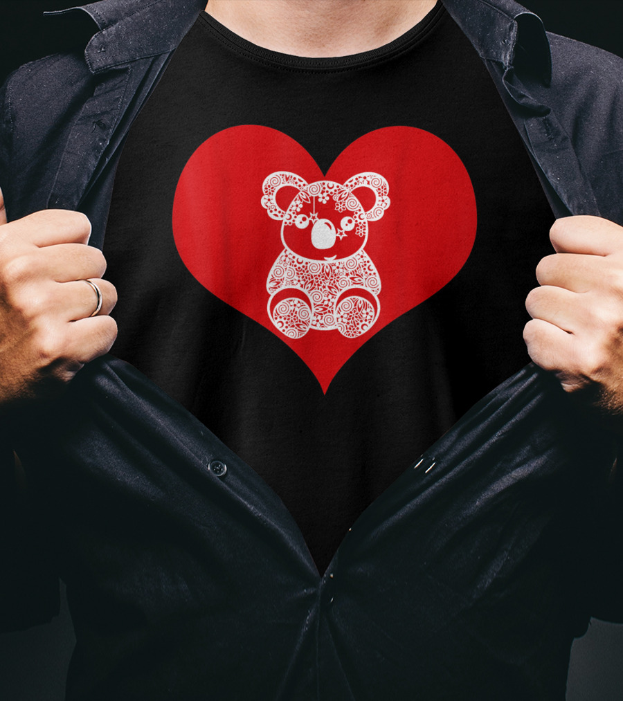 Valentines Day Koala Love Heart Adorable Bear T-Shirt