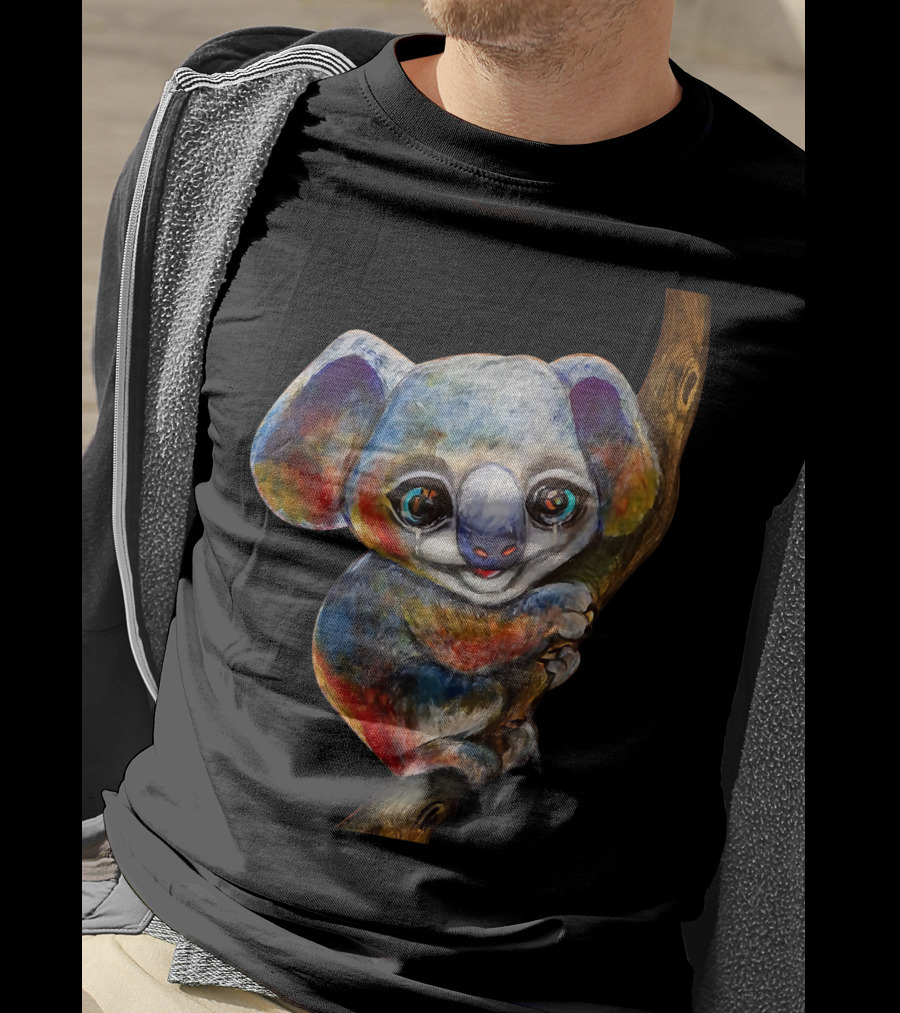 Pray For Australia Firefighters Colorful Koala On Tree T-Shirt