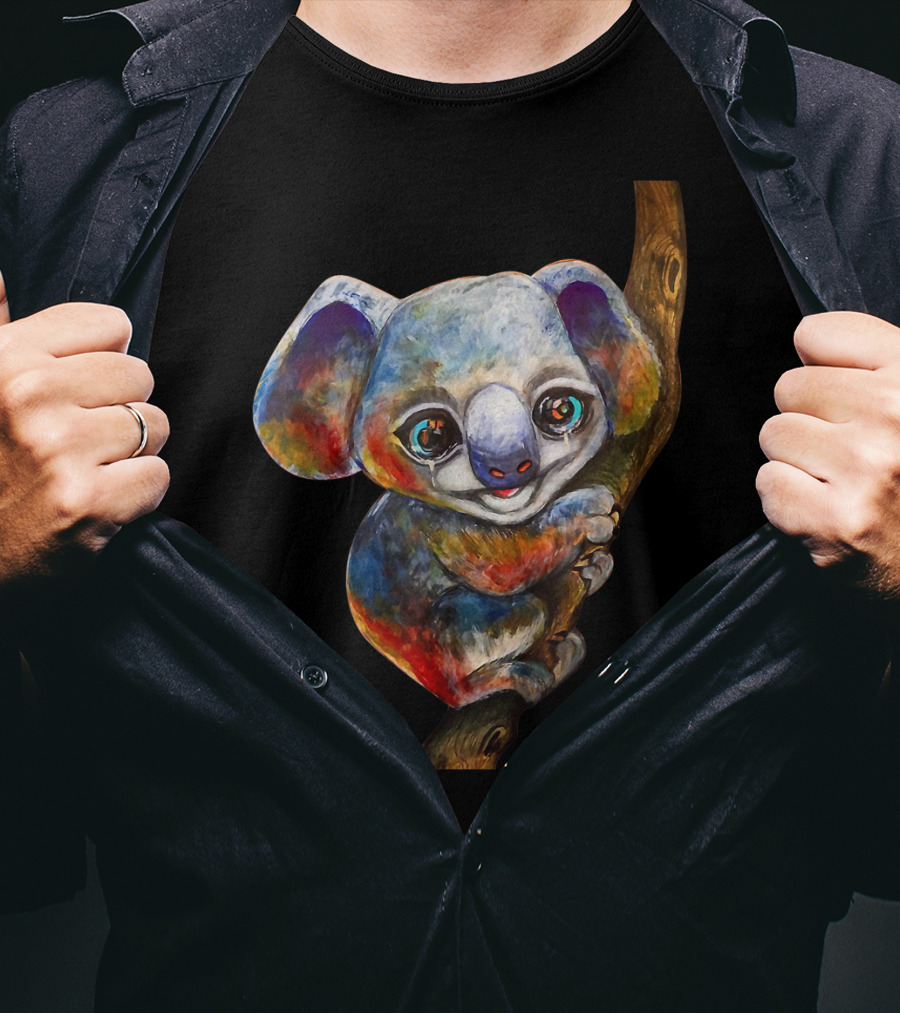 Pray For Australia Firefighters Colorful Koala On Tree T-Shirt