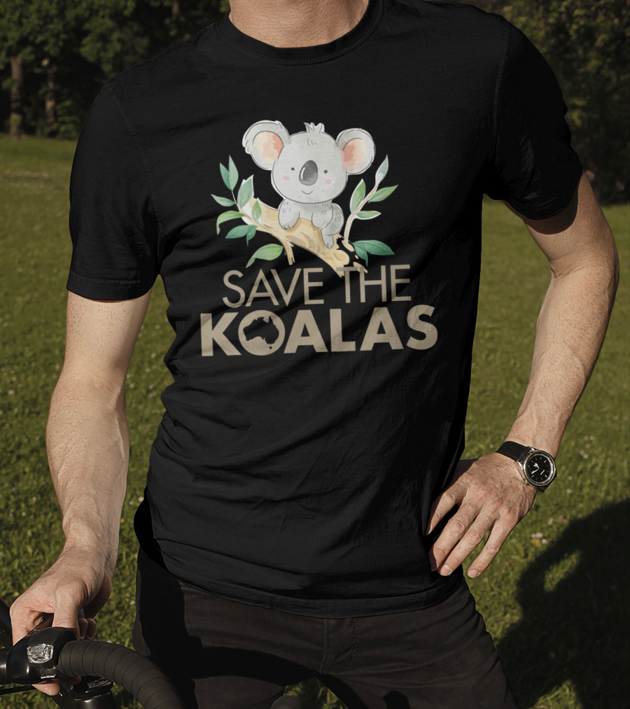 Save The Koalas Cute Bear Lovers Australia Branch T-Shirt