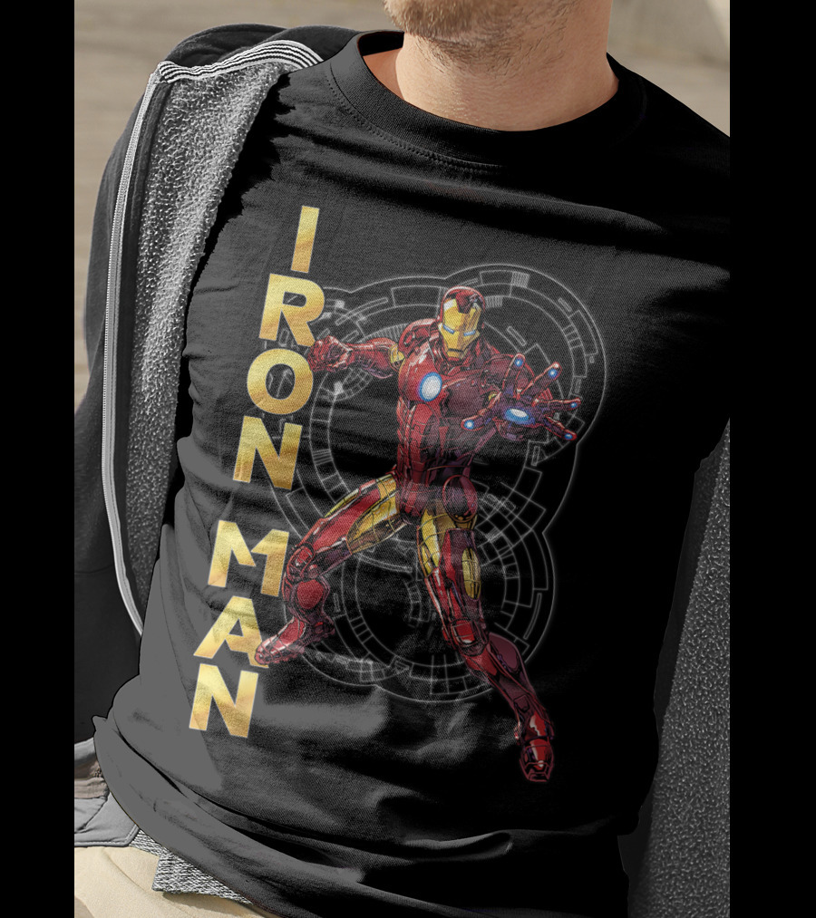Marvel Avengers Assemble Iron Man Tech Suit Blueprint T-Shirt