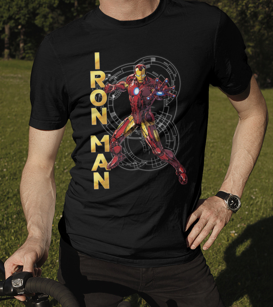 Marvel Avengers Assemble Iron Man Tech Suit Blueprint T-Shirt