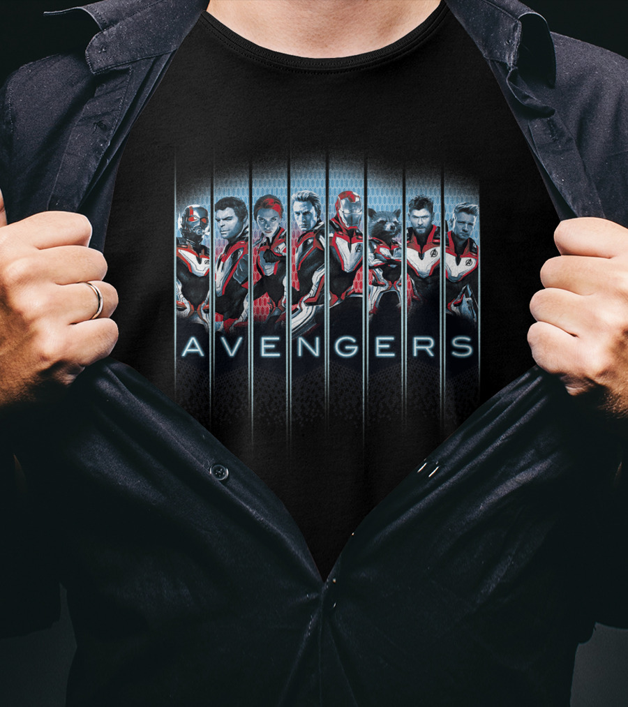 Avengers Endgame Characters In Quantum Suits T-Shirt
