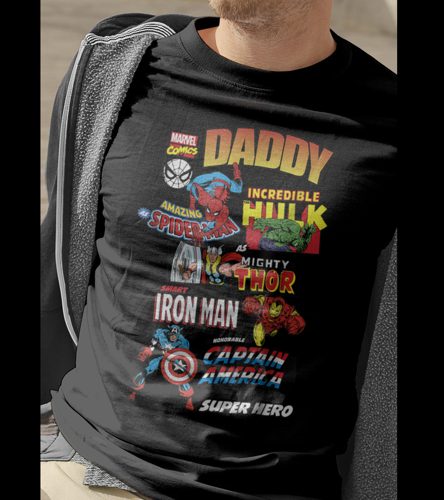 Marvel Comics Daddy You Are Our Super Hero Father's Day Avengers T-Shirt