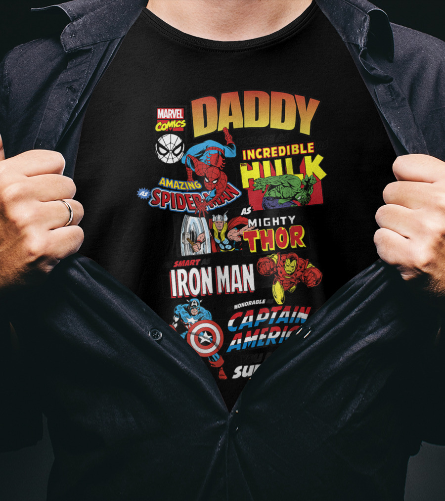 Marvel Comics Daddy You Are Our Super Hero Father's Day Avengers T-Shirt