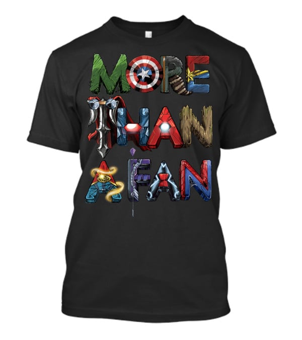Marvel Avengers Iconic Heroes Word Art More Than A Fan T-Shirt