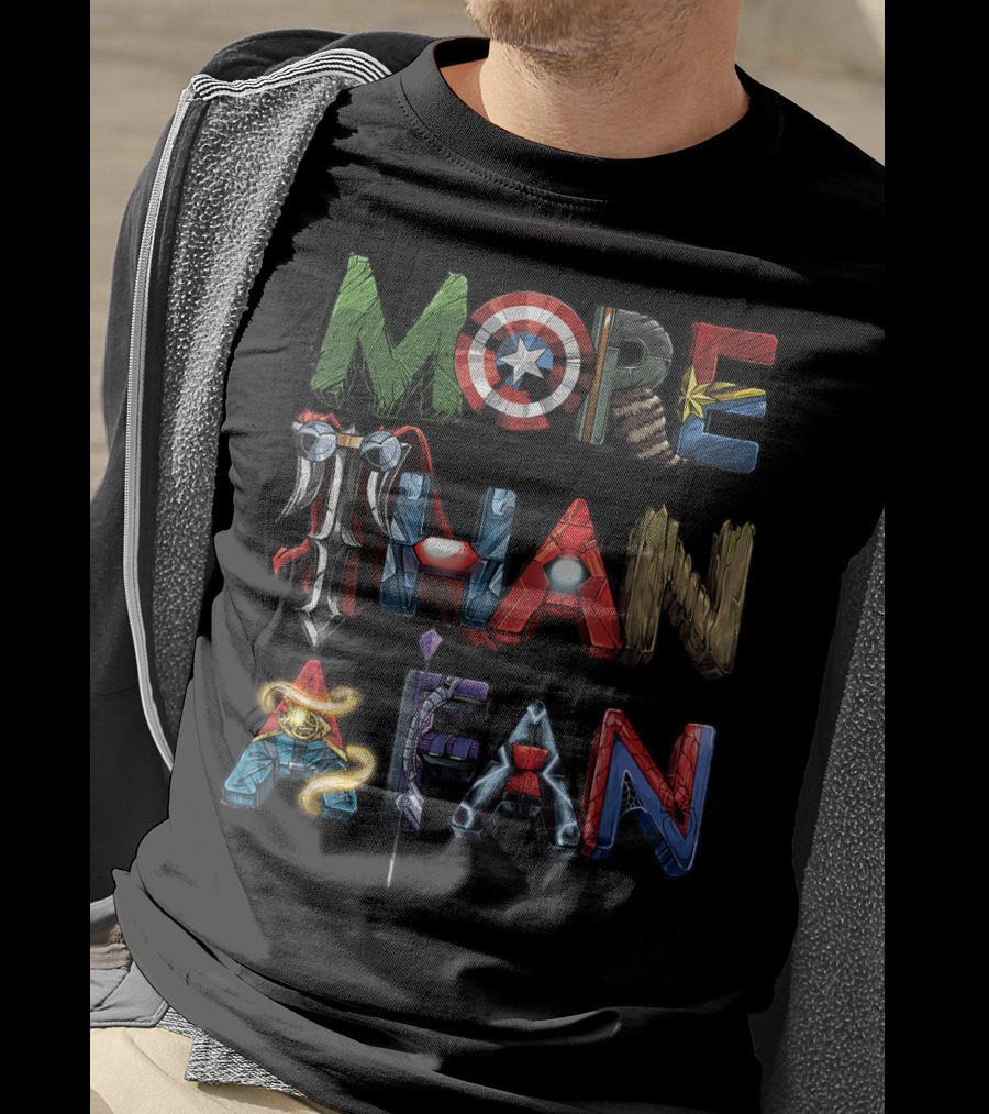 Marvel Avengers Iconic Heroes Word Art More Than A Fan T-Shirt