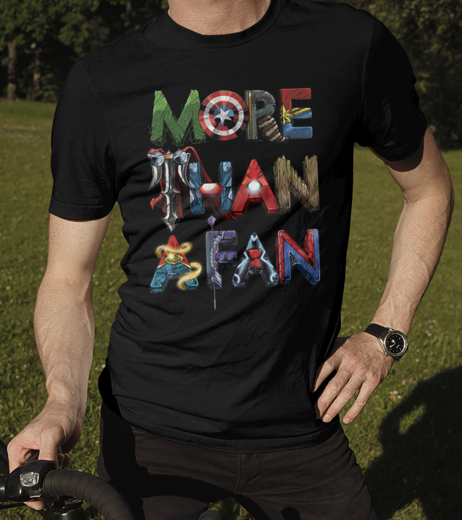 Marvel Avengers Iconic Heroes Word Art More Than A Fan T-Shirt