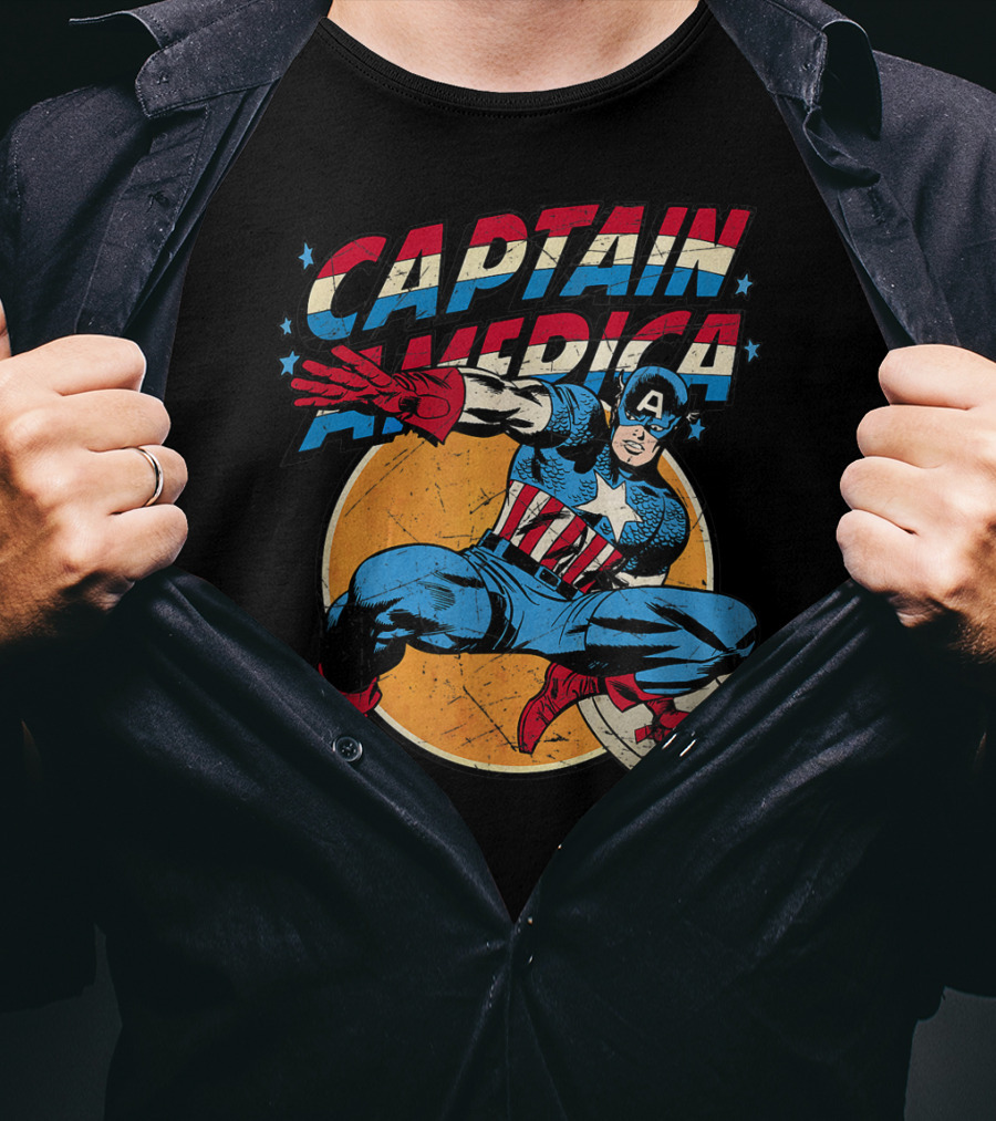 Captain America Marvel Avengers Shield T-Shirt