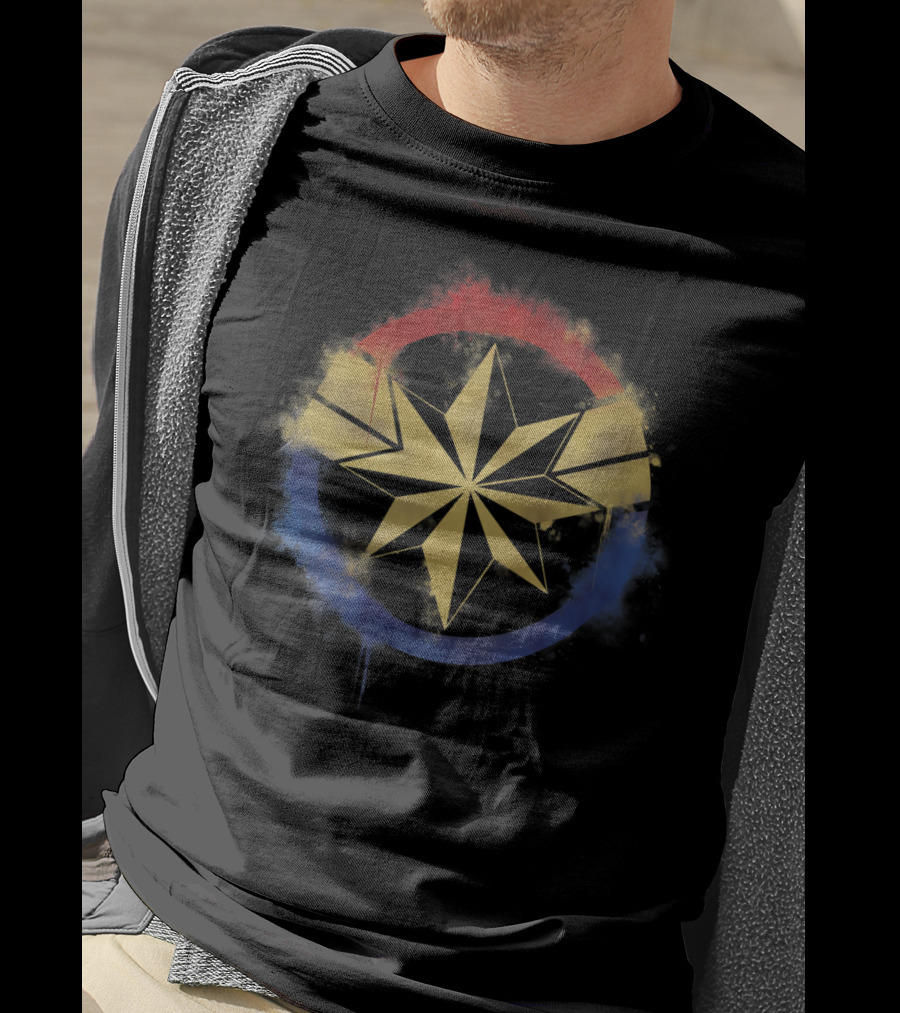 Marvel Avengers Endgame Captain Marvel Star Emblem T-Shirt