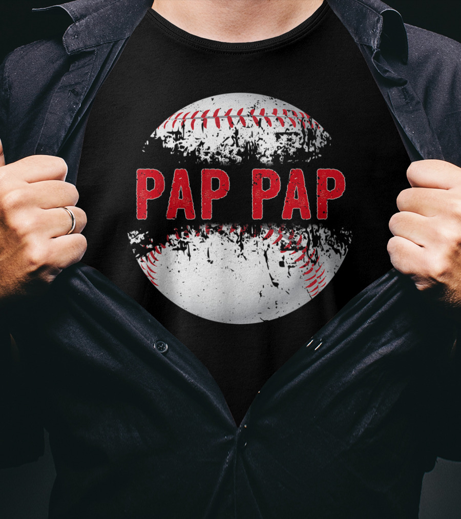 Pap Pap Baseball Softball Lover Father's Day T-Shirt