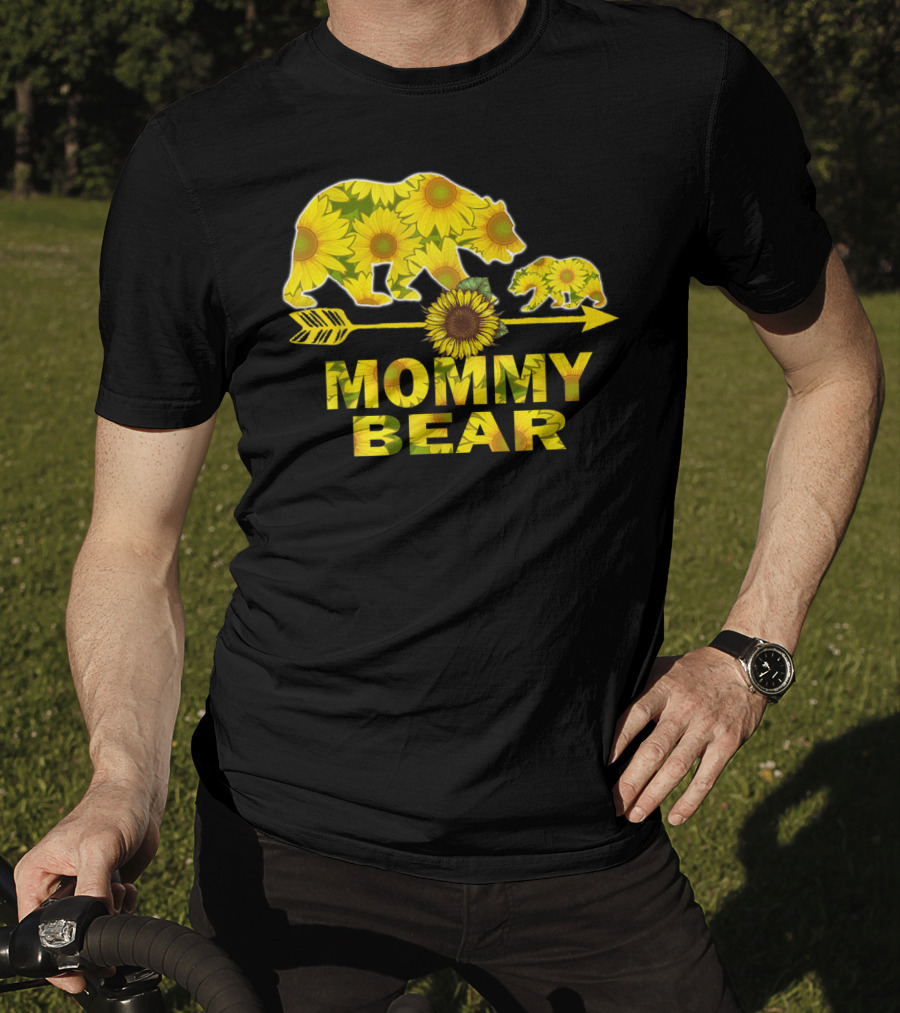 Mommy Bear Sunflower Arrow Mother Father T-Shirt