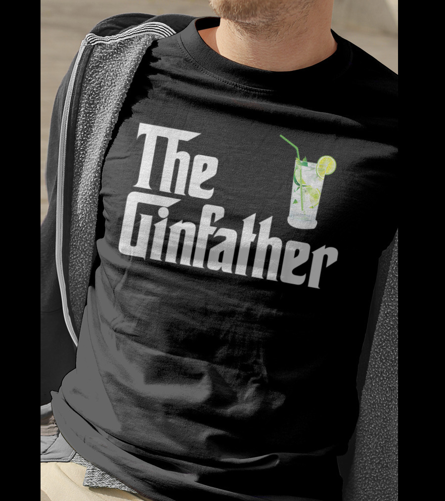 The Gin Father With Lime And Straw Gin And Tonic T-Shirt