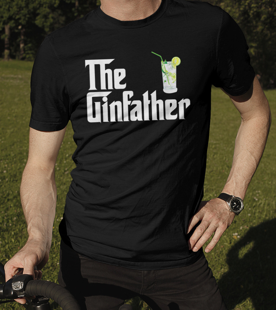 The Gin Father With Lime And Straw Gin And Tonic T-Shirt