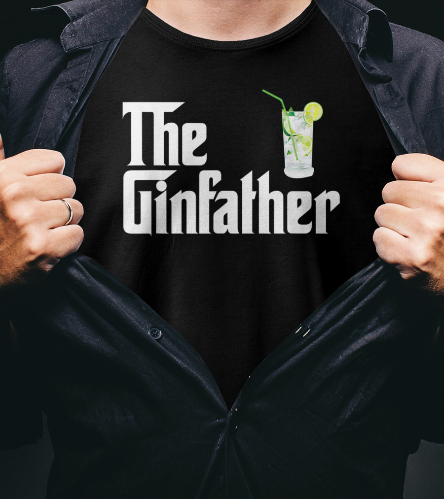 The Gin Father With Lime And Straw Gin And Tonic T-Shirt