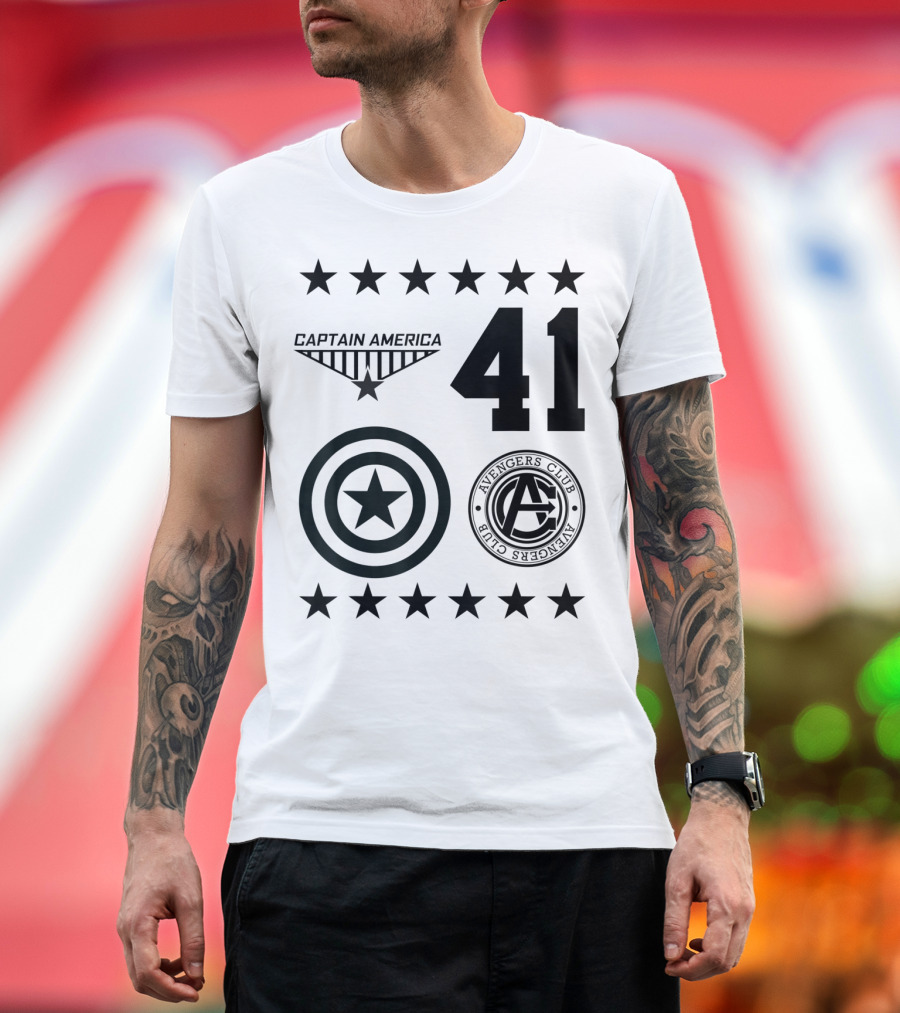 Captain America 41 Avengers Club Icon Marvel T-Shirt