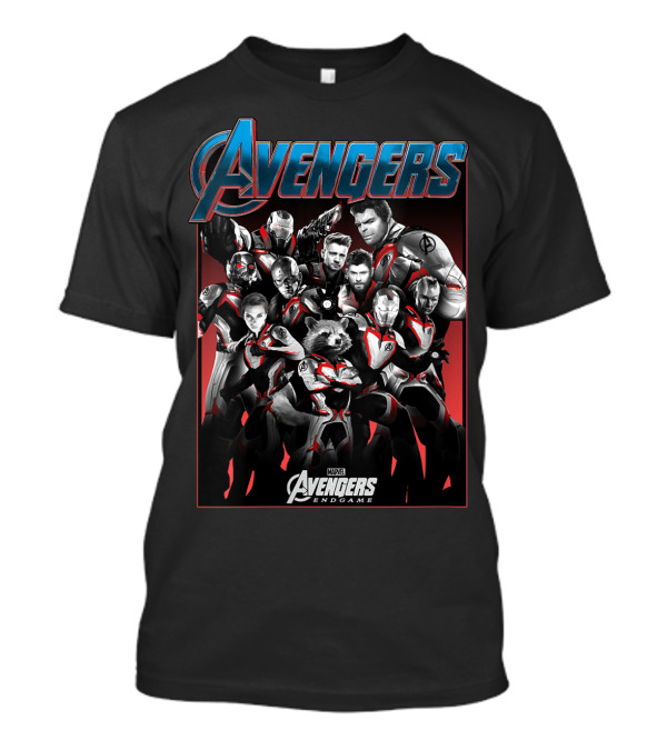 Marvel Avengers Endgame Main Cast Group Team Assemble T-Shirt