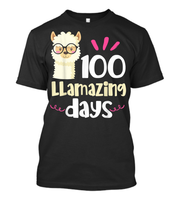 100 Llamazing Days Llama 100th Day Of School T-Shirt