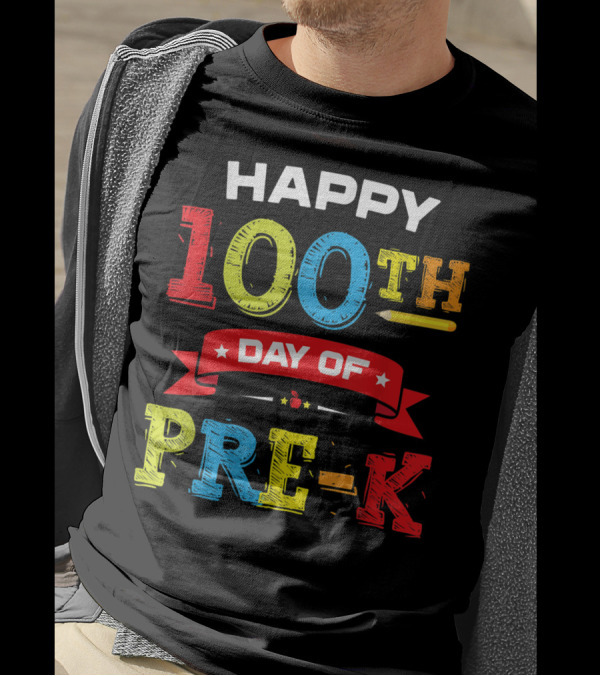 Celebrate Happy 100th Day Of Pre-K For Teachers And Students T-Shirt