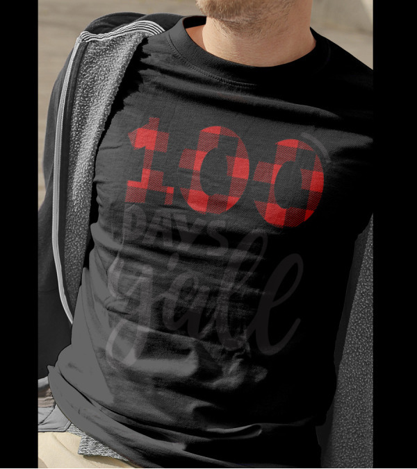 Happy 100th Day Of School 100 Days Y'all Plaid T-Shirt