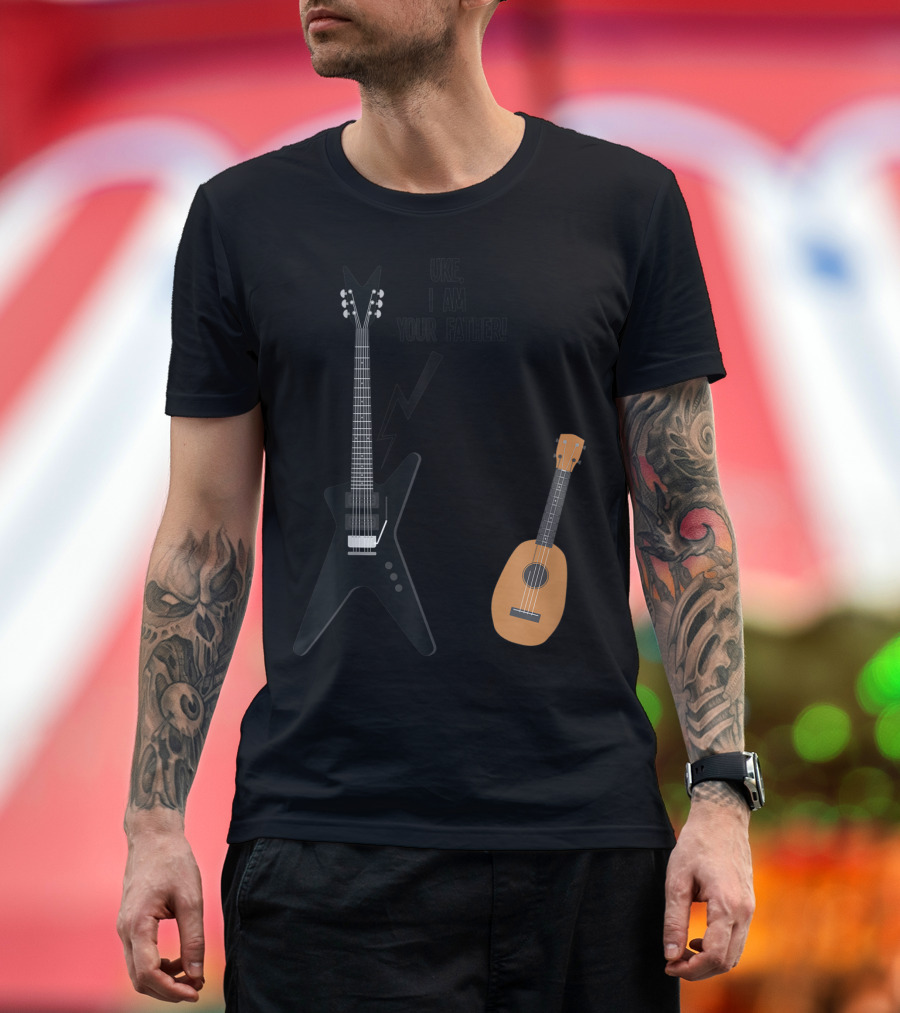 Uke I Am Your Father Electric Guitar Ukulele Mashup T-Shirt
