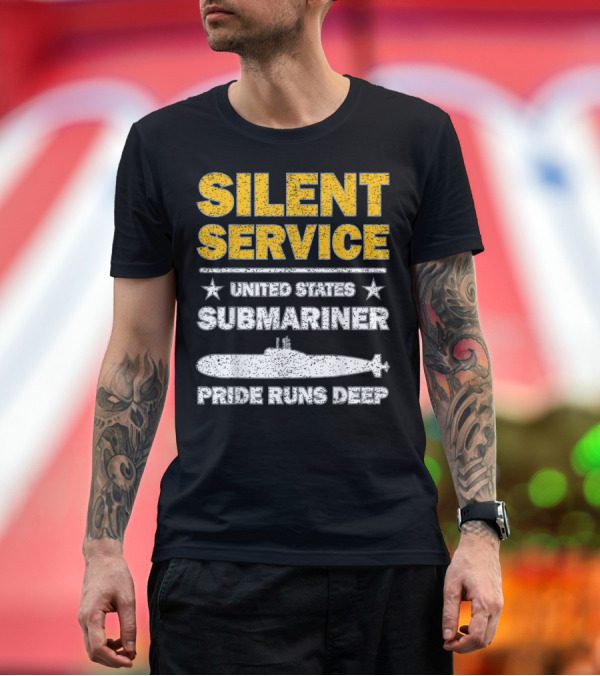 Premium T-Shirt: Silent Service United States Submariner Pride Runs Deep T-Shirt Silent Service United States Submariner Pride Runs Deep T-Shirt