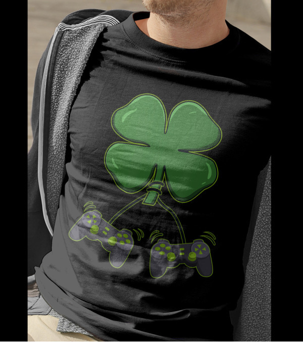 Clover With Game Controllers T-Shirt