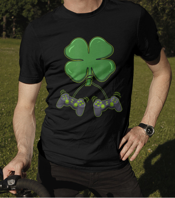 Clover With Game Controllers T-Shirt
