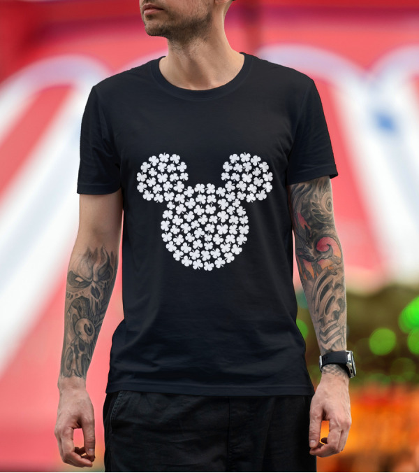 Premium T-Shirt: Mickey Mouse Head Shamrock T-Shirt Mickey Mouse Head Shamrock T-Shirt