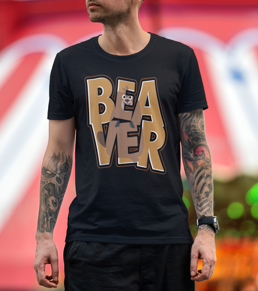 BEAVER Woodworking Expert Font T-Shirt