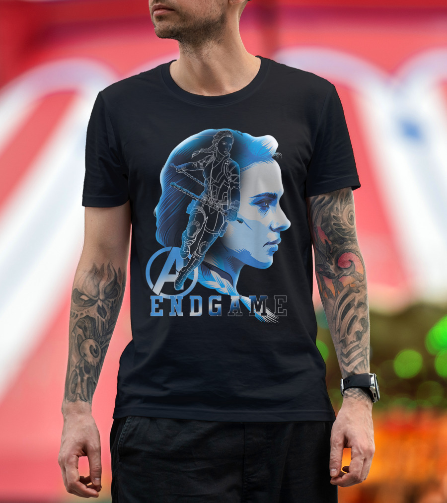 Avengers Endgame Black Widow Silhouette Poster A Endgame T-Shirt
